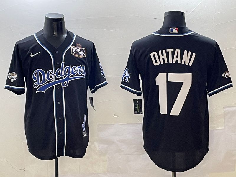 Men Los Angeles Dodgers 17 Ohtani Black Fashion Game 2025 Nike MLB Jersey style 3061